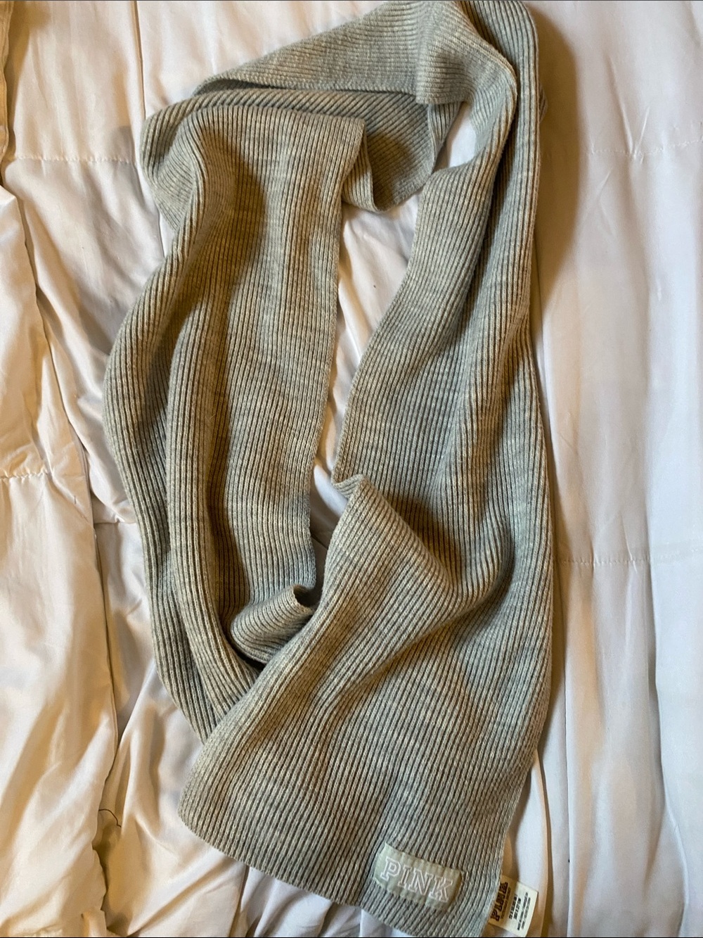 PINK Victoria's Secret Ribbed Knit Scarf - Sage Green